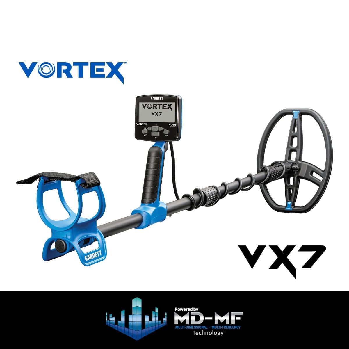 Trabzon Garrett Vortex VX7 Dedektör - Katlanabilir gövde, taşıma ve araç içinde saklama tarafında Vortex ailesinin pratik avantajıdır.